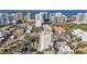 High-angle view highlighting building's urban setting and neighborhood context at 1335 2Nd St # 301, Sarasota, FL 34236