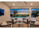 Evening view of relaxing outdoor patio with pool at 14817 Montello Way, Bradenton, FL 34211