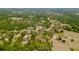 Aerial view of house surrounded by trees and open space at 2807 Country River Dr, Parrish, FL 34219