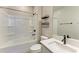 Clean bathroom with shower/tub combo and modern vanity at 3519 74Th Avenue E Cir, Sarasota, FL 34243