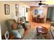 Spacious living room with hardwood floors and comfortable seating at 390 301 W Blvd # 30B, Bradenton, FL 34205
