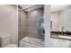 Updated bathroom with a tub and shower, and modern fixtures at 711 S Palm Ave # 203, Sarasota, FL 34236