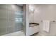 Clean bathroom with a shower/tub combo and modern vanity at 711 S Palm Ave # 203, Sarasota, FL 34236