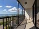 Screened balcony boasting panoramic water views at 7100 Sunshine Skyway S Ln # 706, St Petersburg, FL 33711