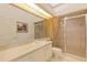 Clean bathroom with a shower and single vanity at 7153 Drewrys Blf, Bradenton, FL 34203