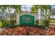 Tara Golf & Country Club Private community entrance sign with landscaping at 7153 Drewrys Blf, Bradenton, FL 34203