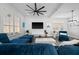 Spacious living room with comfortable seating, a large TV, and plenty of natural light at 11216 Coralbean Dr, Lakewood Ranch, FL 34202