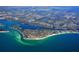 Aerial view of Siesta Key, Florida coastline at 1905 Jasmine Dr, Sarasota, FL 34239