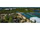 Aerial view of community tennis courts and homes at 3607 57Th Avenue W Dr, Bradenton, FL 34210