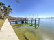 Wooden dock extending into the water at 451 20Th Ave, Indian Rocks Beach, FL 33785