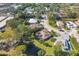 Aerial view of house and surrounding area at 5868 Meriwether Pl, Sarasota, FL 34232