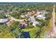 Wide aerial view of neighborhood and surrounding area at 5868 Meriwether Pl, Sarasota, FL 34232