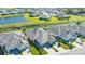 Aerial view of home showcasing front yard and landscaping at 7525 Alumni Trl, Sarasota, FL 34243