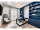 Spacious home office with built-in shelving and large windows at 931 Bayshore Rd, Nokomis, FL 34275