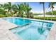 Stunning pool and spa with a spacious patio area at 931 Bayshore Rd, Nokomis, FL 34275