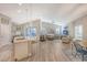 Open floor plan with a kitchen, living area, and dining space at 14924 Sora Way, Bradenton, FL 34212