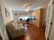 Home office with built-in desk and cabinetry, hardwood floors at 4851 W Gandy Blvd # 5Pa, Tampa, FL 33611