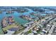Aerial view of waterfront property, highlighting its canal-side location at 8 Island Dr, Treasure Island, FL 33706