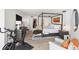 Main bedroom with Peloton bike and walk-in closet at 888 Boulevard Of The Arts # 1705, Sarasota, FL 34236