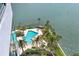 Community pool with waterfront views at 888 Boulevard Of The Arts # 1705, Sarasota, FL 34236