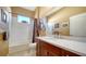 Clean bathroom featuring a shower-tub combo, vanity with a sink, and modern fixtures at 1330 Still River Dr, Venice, FL 34293