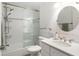 Updated bathroom with a tub and shower combination, white subway tiles, and a vanity at 2109 67Th Street E Ct, Bradenton, FL 34208