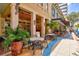 Outdoor patio seating at a restaurant at 3601 E Bay Dr # 203, Holmes Beach, FL 34217