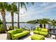 Enjoy waterfront views from comfortable outdoor seating at 396 Aruba Cir # 103, Bradenton, FL 34209
