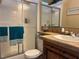 Bathroom with a shower/tub combo and updated vanity at 4902 Pebble Beach Ave, Sarasota, FL 34234