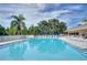 Inviting community pool with plenty of lounge chairs at 11439 Savannah Lakes Dr, Parrish, FL 34219