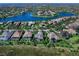 Aerial view of house with pool and cabana at 16333 Daysailor Trl, Lakewood Ranch, FL 34202