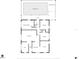 Floor plan showing 3 bedrooms, 1 bath, living room, kitchen and pool at 208 36Th W St, Bradenton, FL 34205