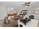 Game room with sectional sofa, pool table, and wet bar at 3408 Founders Club Dr, Sarasota, FL 34240