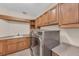 Convenient laundry room with lots of cabinet space and modern appliances at 3408 Founders Club Dr, Sarasota, FL 34240