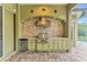 The outdoor kitchen is perfect for entertaining and poolside enjoyment at 3408 Founders Club Dr, Sarasota, FL 34240
