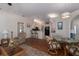 Kitchen with breakfast bar, dark countertops, and black appliances at 4569 35Th Avenue E Cir, Palmetto, FL 34221