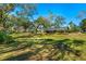 Large backyard with lush green grass and mature trees at 13618 2Nd Ne Ave, Bradenton, FL 34212
