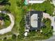 Bird's eye view of house, pool, and grounds at 419 Clark Dr, Holmes Beach, FL 34217