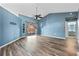 Spacious living room with hardwood floors and high ceilings at 4905 22Nd E Ct, Bradenton, FL 34203