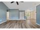 Living room with hardwood flooring and neutral colored walls at 4905 22Nd E Ct, Bradenton, FL 34203