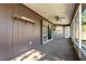 Screened porch with sliding glass door and ceiling fan at 4905 22Nd E Ct, Bradenton, FL 34203