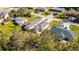 Aerial view showcasing property's location in a residential neighborhood at 1002 Hagle Park Rd, Bradenton, FL 34212