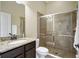 Small bathroom with shower and single vanity at 17113 1St E Dr, Bradenton, FL 34212