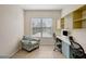 Home office with built-in shelving and desk at 17113 1St E Dr, Bradenton, FL 34212