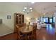 Bright dining area with hardwood floors and chandelier at 2915 Oak Ln, Bradenton, FL 34209