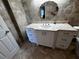 Bathroom with granite countertop, white vanity, and tile flooring at 4119 61St Avenue W Ter # 308, Bradenton, FL 34210
