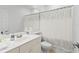 Clean bathroom with white vanity and shower/tub combo at 4316 Callista Ln, Sarasota, FL 34243