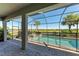 Inviting screened pool with paver deck and spa at 6043 Bluestar Ct, Bradenton, FL 34211