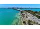 Aerial showcasing scenic bridge and turquoise waters at 608 69Th W Ave, Bradenton, FL 34207