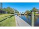 Private dock offering convenient canal access for boats at 608 69Th W Ave, Bradenton, FL 34207